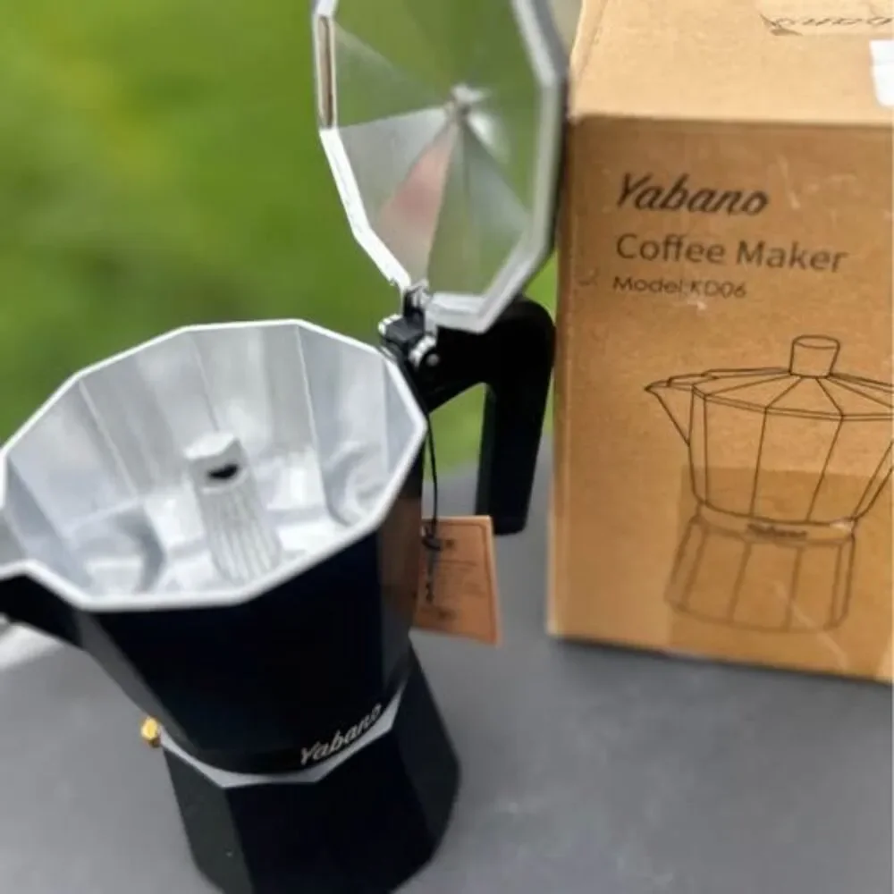 Stovetop espresso for cappuccino or latte coffee maker